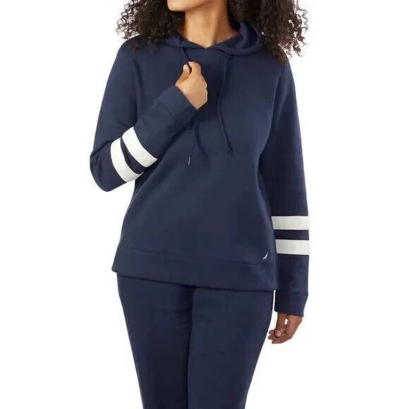 Nautica Womens Lightweight Pullover Sweatshirt Hoodie (Size XS, Navy) - Picture 1 of 4